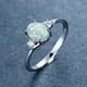 thumbnail image 1 of Luxurious White Opal Engagement Ring - Classic Oval Crystal Wedding Band for Women, 1 of 4