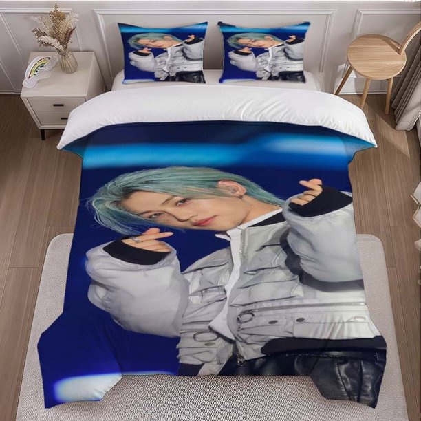 ATEEZ Choi Umbrella Stage Theme Bedding Set | Includes 1 Duvet Cover and 2 Pillowcases Soft and Comfortable
