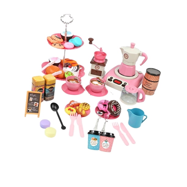 Juego De Máquina De Café Expreso De 52 Uds., Juguetes Educativos Para Edades Tempranas Para Niños, Regalo De Cumpleaños, Color Rosa