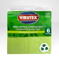 Virutex - Pack X 4 Paño Celulosa Natural 6 Und Clásica