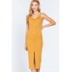 thumbnail image 1 of Vestido Midi de Tirantes Finos con Abertura y Botones en la Parte Delantera, 1 of 5