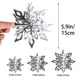 thumbnail image 2 of Guirnalda colgante CCINEE 3D con forma de copo de nieve plateado, 12 unidades, Navidad, 2 of 7