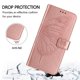 thumbnail image 4 of Funda cartera mariposa para Samsung Galaxy S25 Edge con soporte y ranuras para tarjetas Oro rosa, 4 of 5