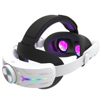 Genérico - Compatible Con El Casco De Realidad Virtual Meta Quest 3/3S - Correa Ajustable Rgb Para La Cabeza Con Batería De 12000Mah Para Prolongar El Tiempo De Juego-Blanco Negro