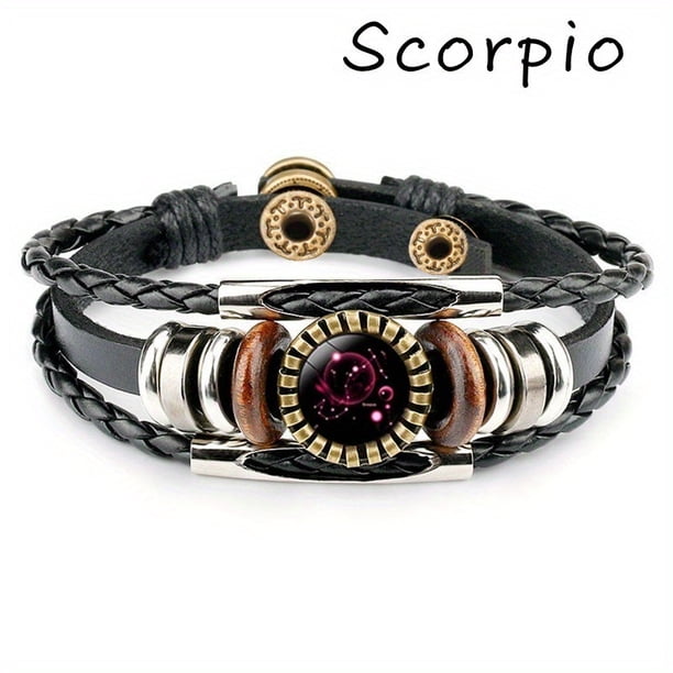 12 Constellation Beaded Leather And Charm Bracelets,12 Styles Available