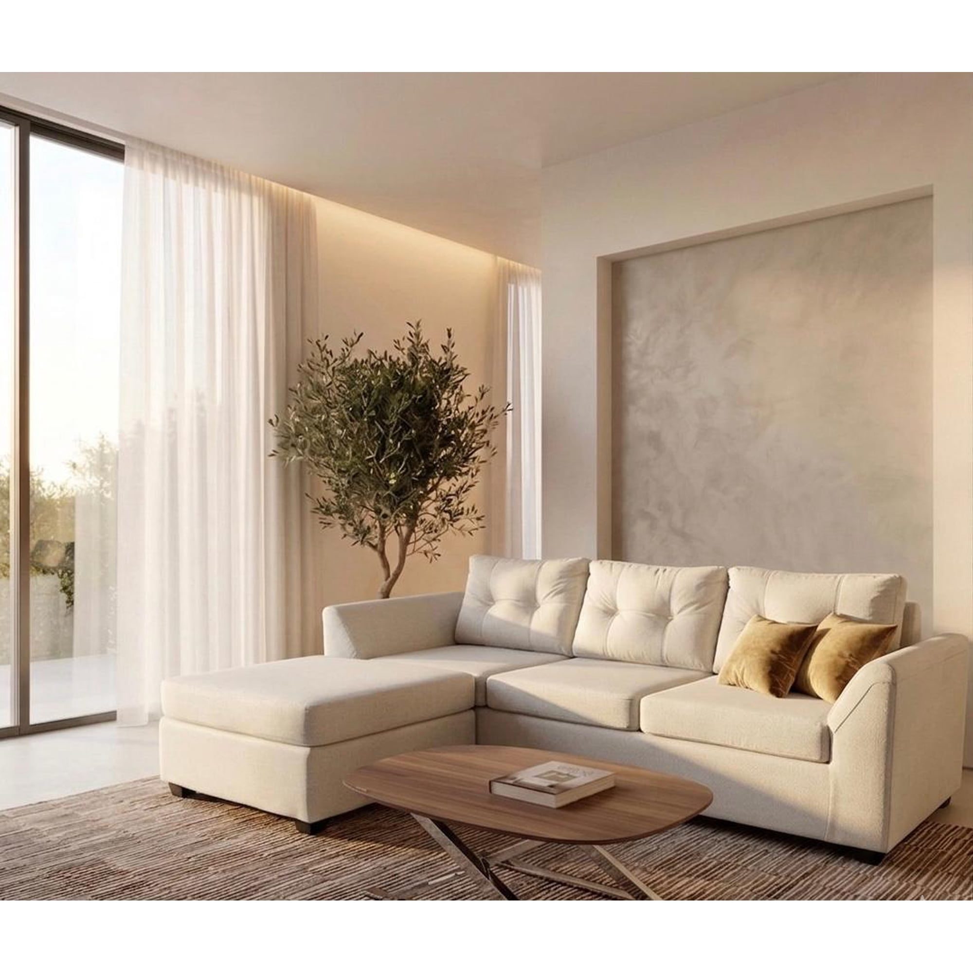 Sessel Spa - Marsella 3.1 Tela Beige Claro