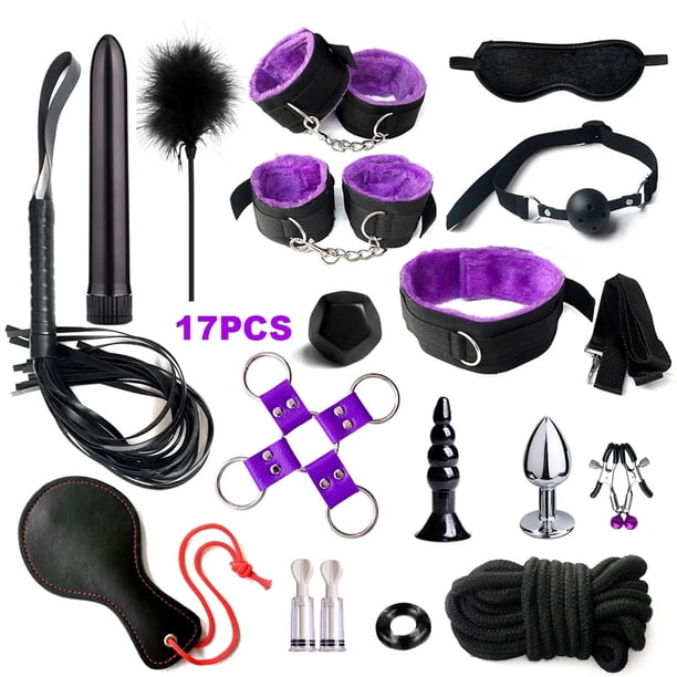 Sex Games Whip Gag Nipple Clamps Sex Toys For Couples Exotic Accessories Sexy Leather BDSM Kits Plush Sex Bondage Set Handcuffs