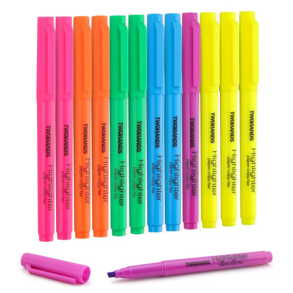 Resaltadores TWOHANDS 12 unidades colores surtidos