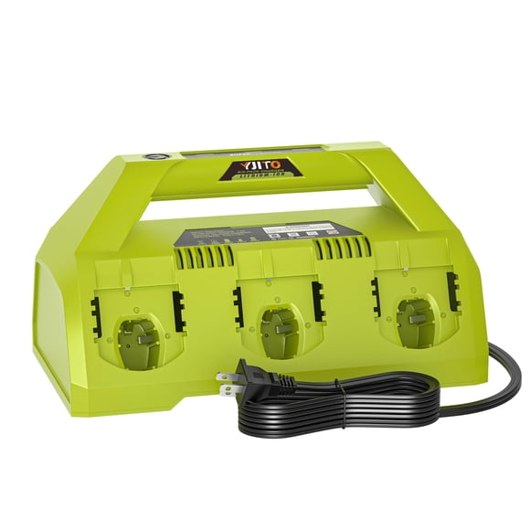 Cargador rápido YJITO de 6 puertos para baterías Ryobi 18V ONE+