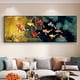 thumbnail image 2 of 1pc Frameless Wall Decorative Painting On Canvas Chinese Style Koi Poster Nine Fish Illustration Feng Shui Carp Lotus Pond Home Decor, No Frame 19.68x39.37inch, 2 of 4