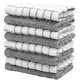 thumbnail image 5 of Paños de cocina Bumble Premium de algodón gris, 30 x 30 cm, 405 g/m², paquete de 8, 5 of 6