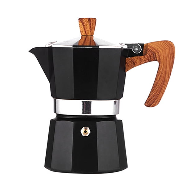 Cafetera clásica de cocina para un espresso fuerte y de gran sabor, cafetera moka de aluminio estilo italiano, cafetera cubana y greca, cafetera moka, cafetera percolato