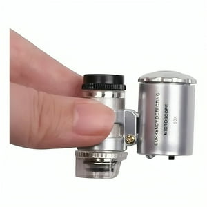 Genérico - Microscopio Lupa De Bolsillo Luz Led/Uv 60X