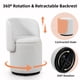 thumbnail image 3 of Stylish Upholstered Barrel Chair 360° Swivel Vanity Stool for Bedroom & Dining Chair, Built-in Storage, Soft Padded Accent Seat, Multi-Functional for Dressing/Dining, Free Cat Bed Stool Included,, 3 of 3
