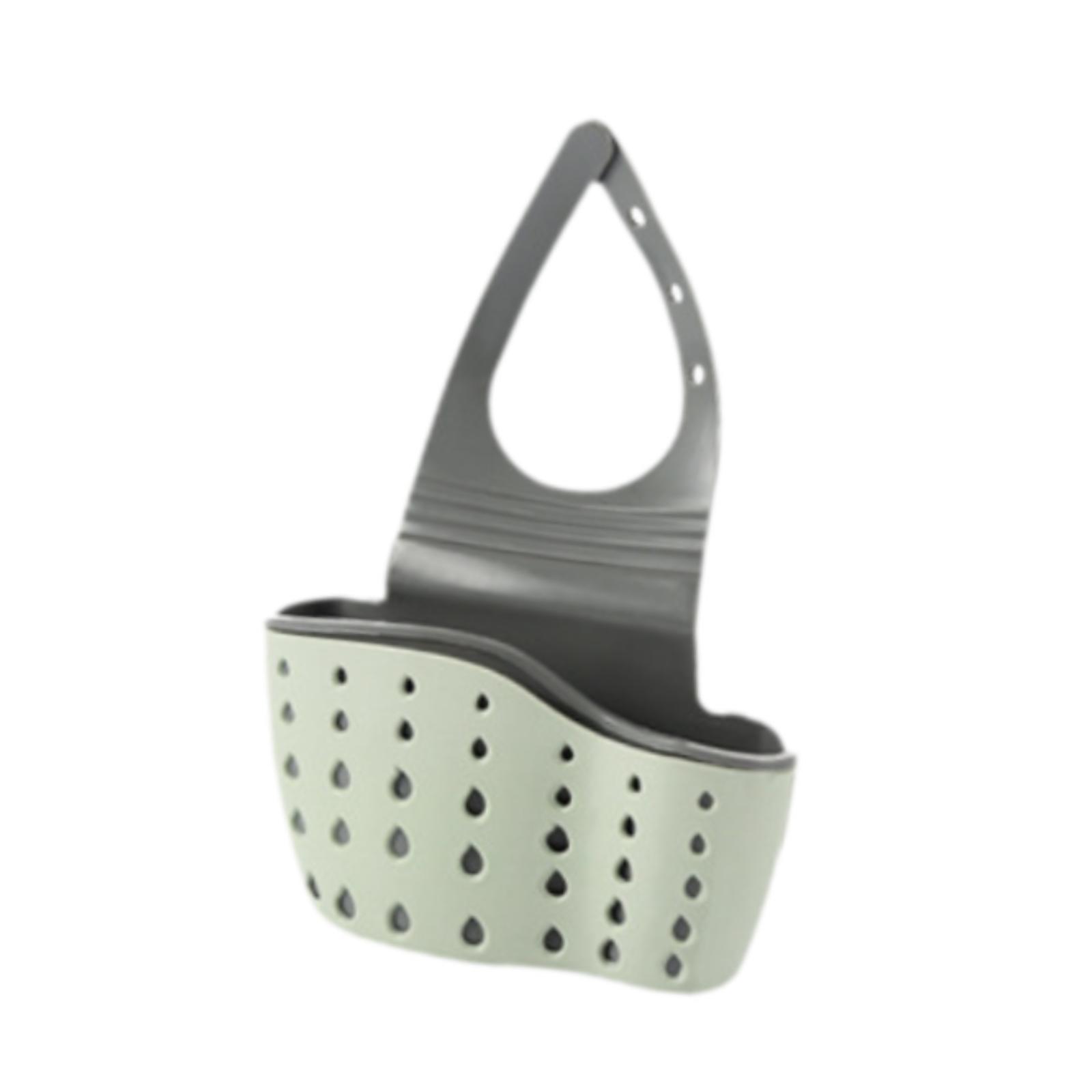 Magideal - Soporte Para Esponja Para Fregadero De Cocina, Jabonera, Organizador Para Fregadero, Fácil De Limpiar, Colgante, Correa De Tapón De Drenaje Ajustable, Verde