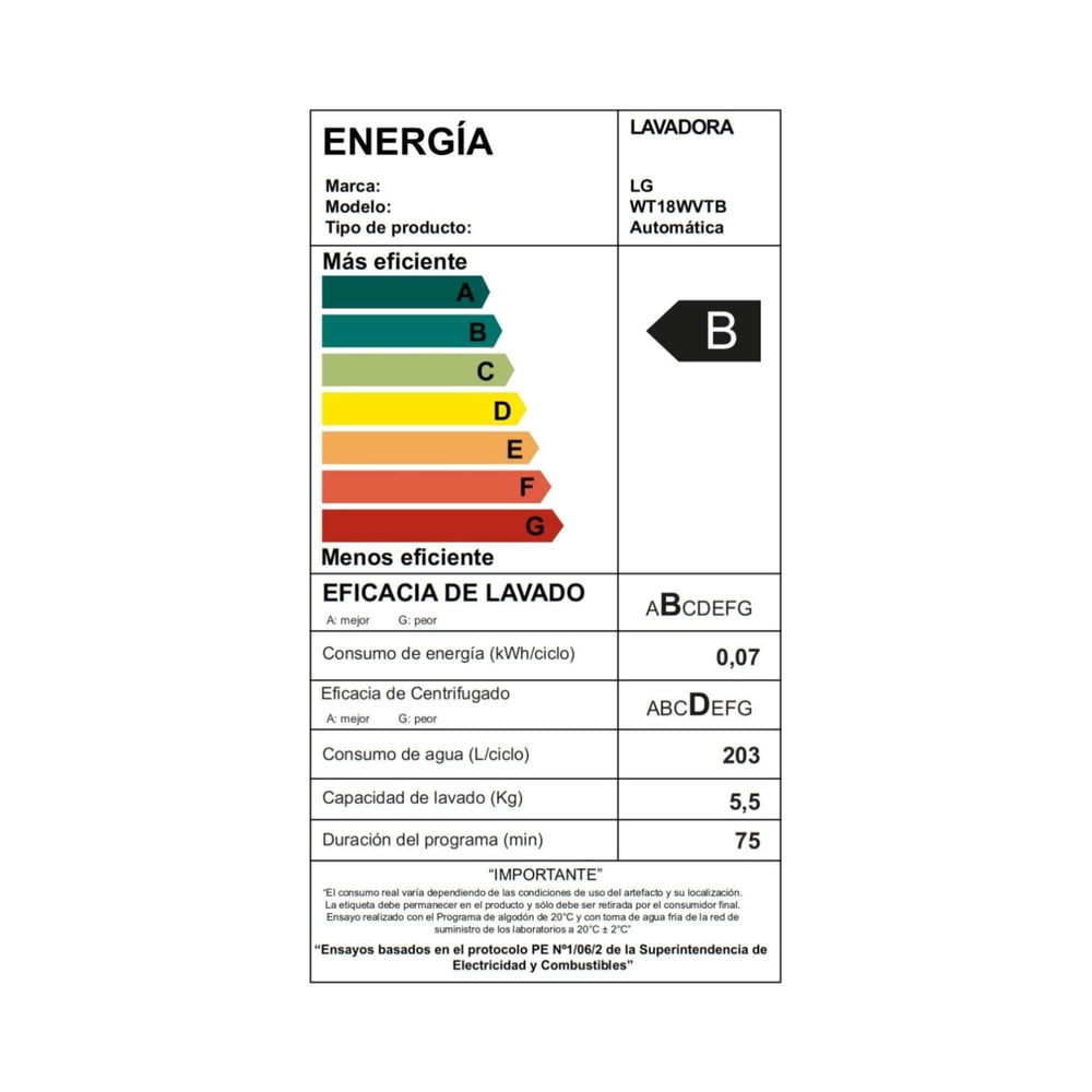 Lavadora Carga Superior 18 Kg WT18WVTB Turbodrum Blanca, foto 8