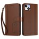 thumbnail image 3 of Funda Cartera Trébol para iPhone 15 Plus con Ranuras Tarjetas y Carga Inalámbrica Marrón, 3 of 6