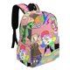thumbnail image 2 of Mundo de Dandys-theme Backpack, Campus style schoolbag Bookbag with Adjustable Shoulder Straps And Large Zip Compartment, Unisex Travel Bags.42x30x15cm, 2 of 6