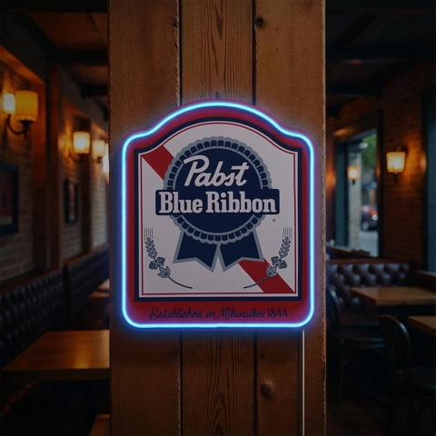 Letrero Led Decorativo American Art Decor Pabst Pbr Shield