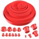 thumbnail image 1 of Kit de 23 Tapones Cónicos TUIREL Rojo para Pruebas de Fugas con Humo, 1 of 7