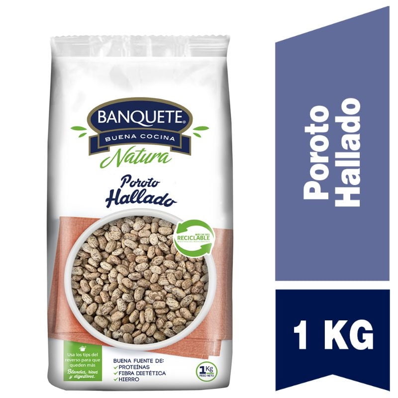 Poroto Hallado Bolsa 1 Kg Banquete