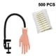 thumbnail image 1 of Mano para práctica de uñas, accesorio para exhibición de manicura, manos postizas flexibles y móviles para práctica de manicura, con 500 uñas postizas., 1 of 8