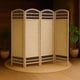 thumbnail image 3 of Biombo Separador de Ambientes 4 Paneles Plegable Fibra Tejida Beige Claro, 3 of 4