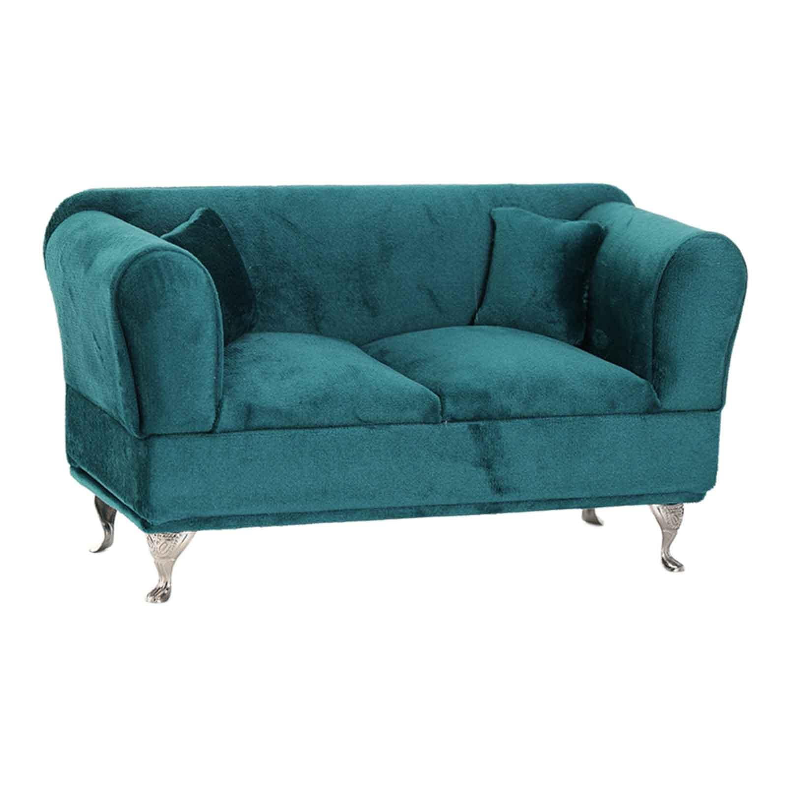 Magideal - Accesorios Para Muñecas En Miniatura, Organizador De Joyas Para Muebles, Decoración Del Hogar, Vitrina Portátil Y Bonita Para Collares Y Joyas Corpora , Sofá Para Dos Sofá Para Dos Personas