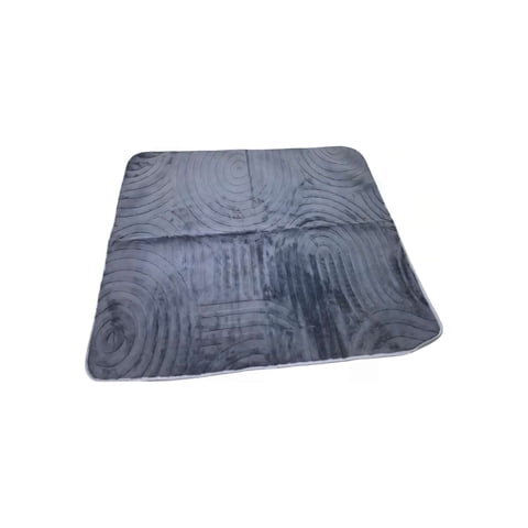 Genérico - Alfombra Decorativa Texturizada 150X200Cm Color Gris Oscuro