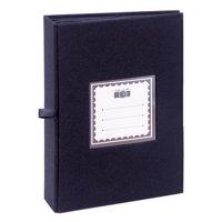 Vgo - Album Hojas Negras Con Tapa De Tela. Para Ensobrar 15X21 Cm / 100F