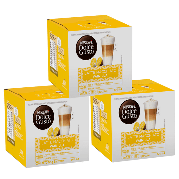 Pack 3 Nescafé Dolce Gusto®latte Macchiato Vanilla 10 Cápsula
