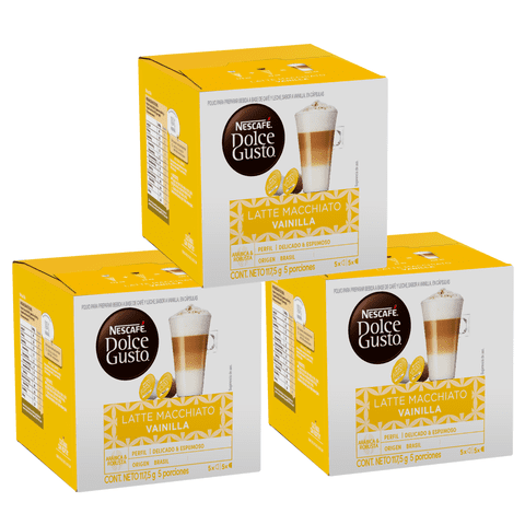 Pack 3 Nescafé Dolce Gusto®Latte Macchiato Vanilla 10 Cápsula