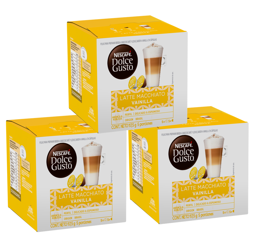 Pack 3 Nescafé Dolce Gusto®Latte Macchiato Vanilla 10 Cápsula