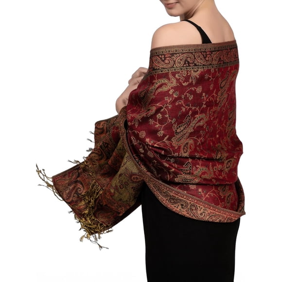 Pashmina Reversible Achillea Estampado Paisley 72x28in