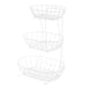 thumbnail image 4 of Cesta De Frutas De Metal De 3 Niveles Soporte Para Fiestas Bandeja Para Servir Soporte Para Servir Que Ahorra Espacio Blanco, 4 of 5
