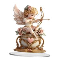 Bothyi - Adorno De Mesa Acrílico Plano 2D Con El Símbolo De Cupido, Dios Del Amor, Para Navidad