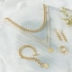 thumbnail image 2 of 5pcs Necklace Bracelet Earrings Plus Ring Hip Hop Style Jewelry Set 14k Gold Plated Trendy V Shape Pendant And Chain Design Golden Or Silvery Make Your Call, 2 of 4