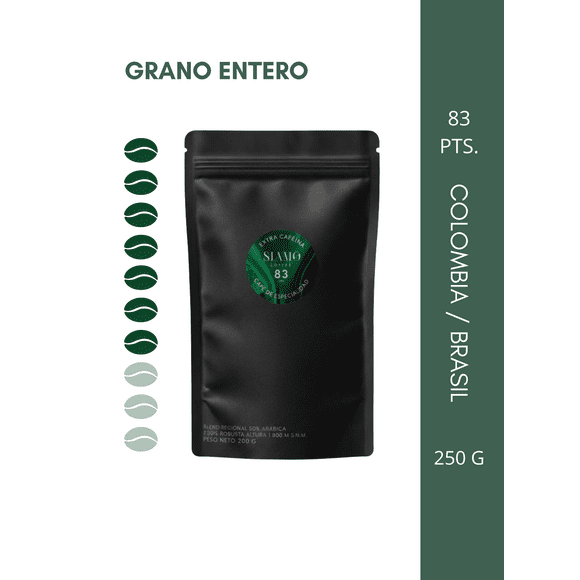 Café de especialidad Siamo Colombia - Brasil 250g, Grano Entero – Vol 3