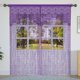 thumbnail image 3 of Cortina YaoYue con encaje de macramé para puerta, 90 x 200 cm, color morado, 3 of 6