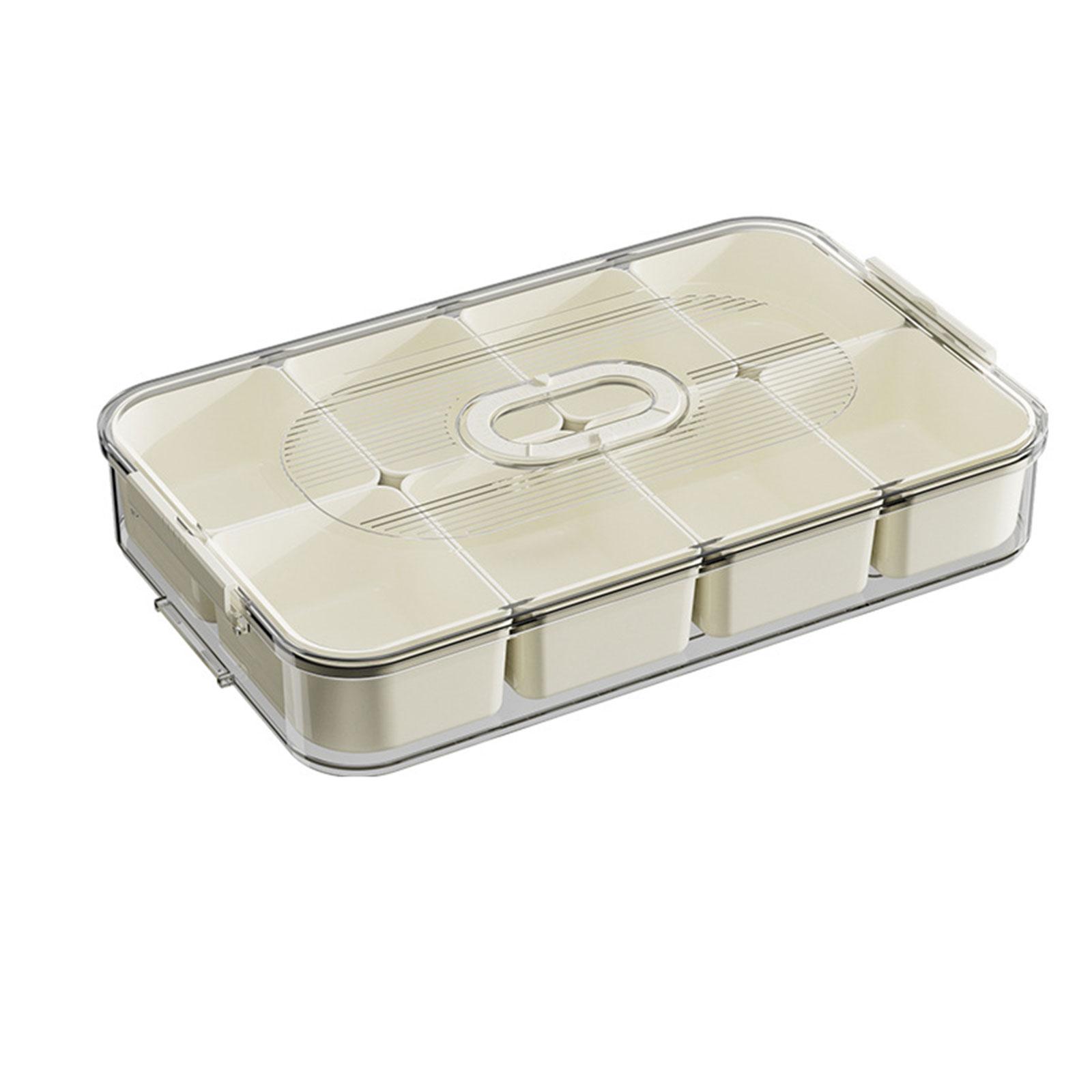 Bothyi - Caja Para El Frigorífico, Caja De Condimentos Nórdica Para Sala De Estar, Condimentos Para El Hogar, Color Blanco, 8 Rejillas