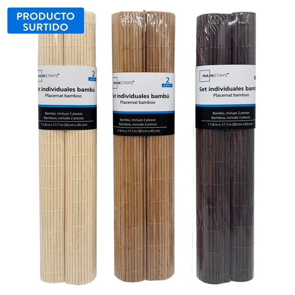 Set 2 Individual 30x45cm Bamboo