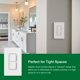 thumbnail image 2 of Lutron Maestro LED+ Interruptor Dimmer y Temporizador Dual | Bombillas LED de 75 W / Ventiladores de 2,5 A, Unipolar, MACL-L3T51-WH-2, Blanco, Pack de 2, 2 of 7