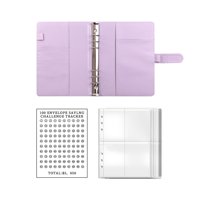 Magideal - Carpeta De Desafíos De Sobres, Organizador De Dinero De Presupuesto Creativo Carpeta De Desafíos De Ahorro , Violeta