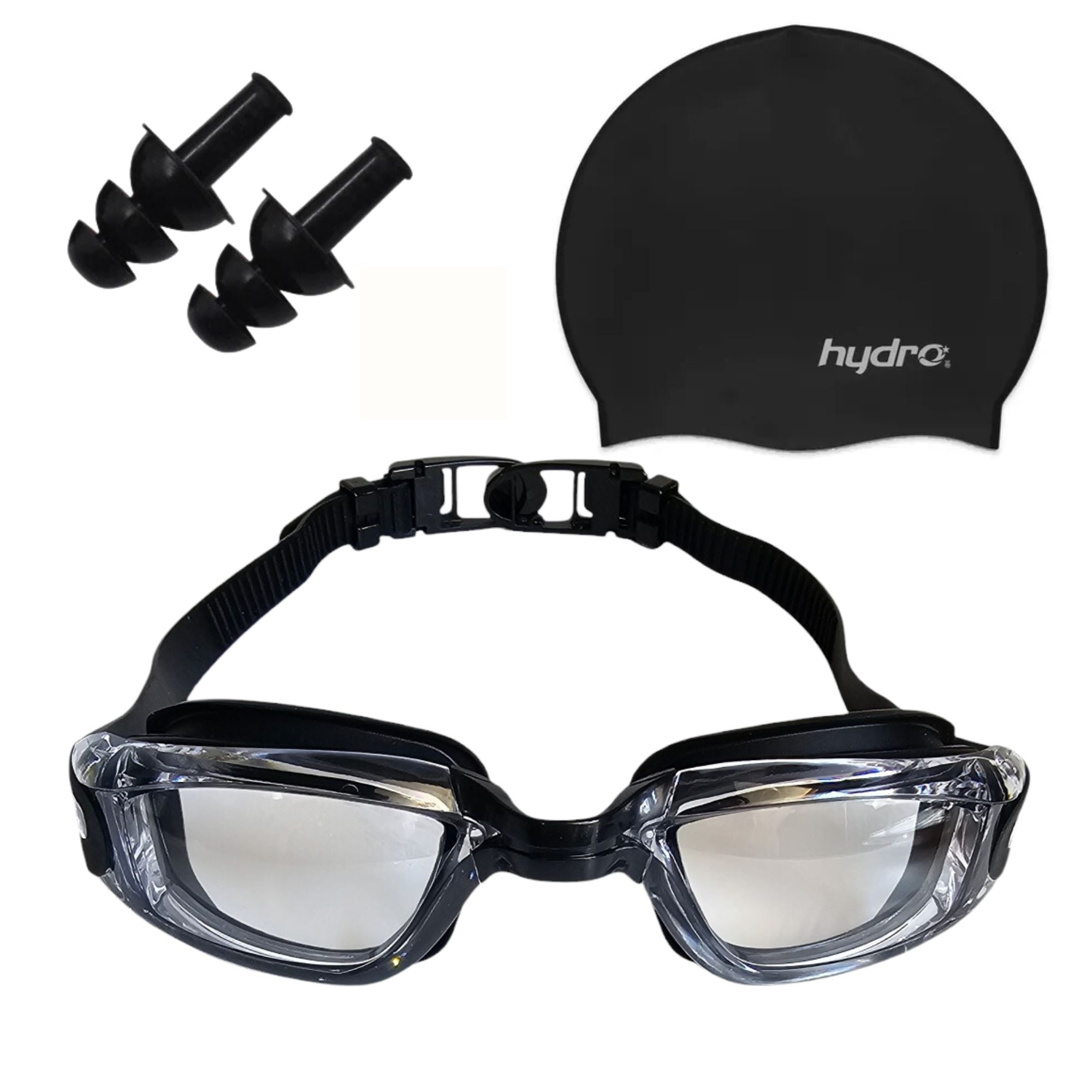 Set Natación Adulto Hydro®: Gorra + Lentes + Tapones Oído