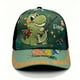 thumbnail image 3 of Cartoon Dinosaur & Letter Graphic Cute Baseball Cap For Toddler Kids Outdoor Traveling, 3 of 3