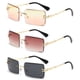 thumbnail image 1 of 3 pares de gafas de sol rectangulares sin montura, tintadas, vintage, transparentes, rectangulares, estilo Y2K, para mujeres y hombres., 1 of 6