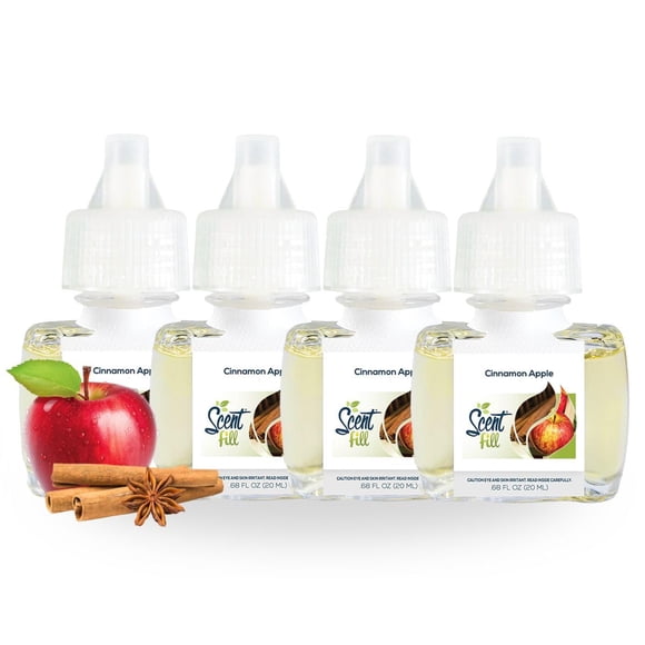 Ambientador de enchufe Scent Fill Manzana y Canela 4×20 ml