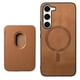 thumbnail image 1 of Funda de Cuero Magnética con Tarjetero para Samsung Galaxy S23 Plus Cubierta Delgada Marrón, 1 of 5