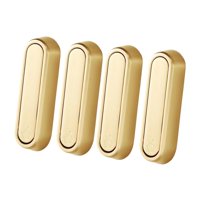 Magideal - 4 Piezas De Metal Plegable Plegable Ganchos De Montaje De Montaje Entradas De Gancho Con Tornillos Resistentes Ensamblaje Sencillo Multifuncional 90 Degree Dorado