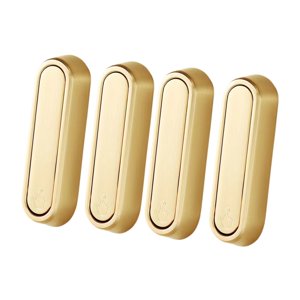 Magideal - 4 Piezas De Metal Plegable Plegable Ganchos De Montaje De Montaje Entradas De Gancho Con Tornillos Resistentes Ensamblaje Sencillo Multifuncional 90 Degree Dorado